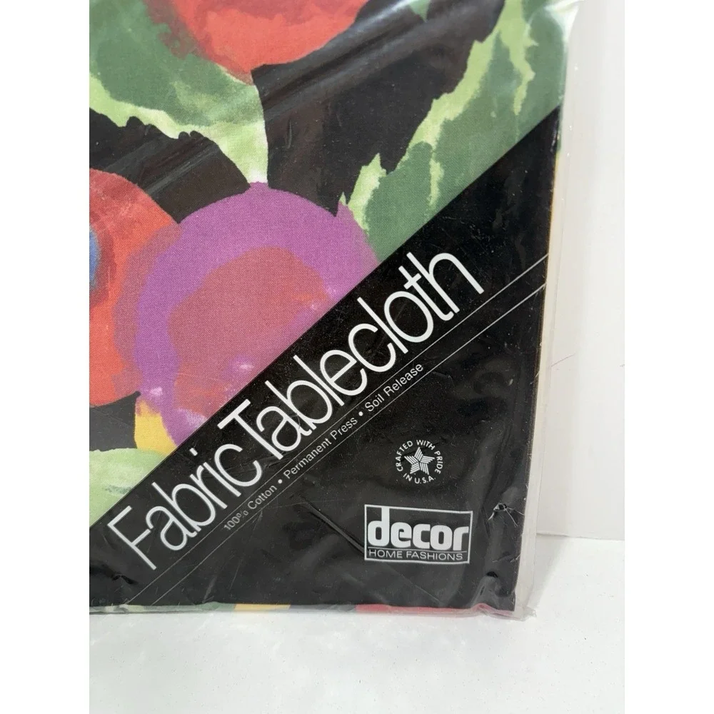 Fabric Tablecloth Oval Bountiful Autumn Fruits Grape Thanksgiving 60 x 84 New‎